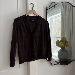 GAP Chocolate Brown Merino Wool Cardigan